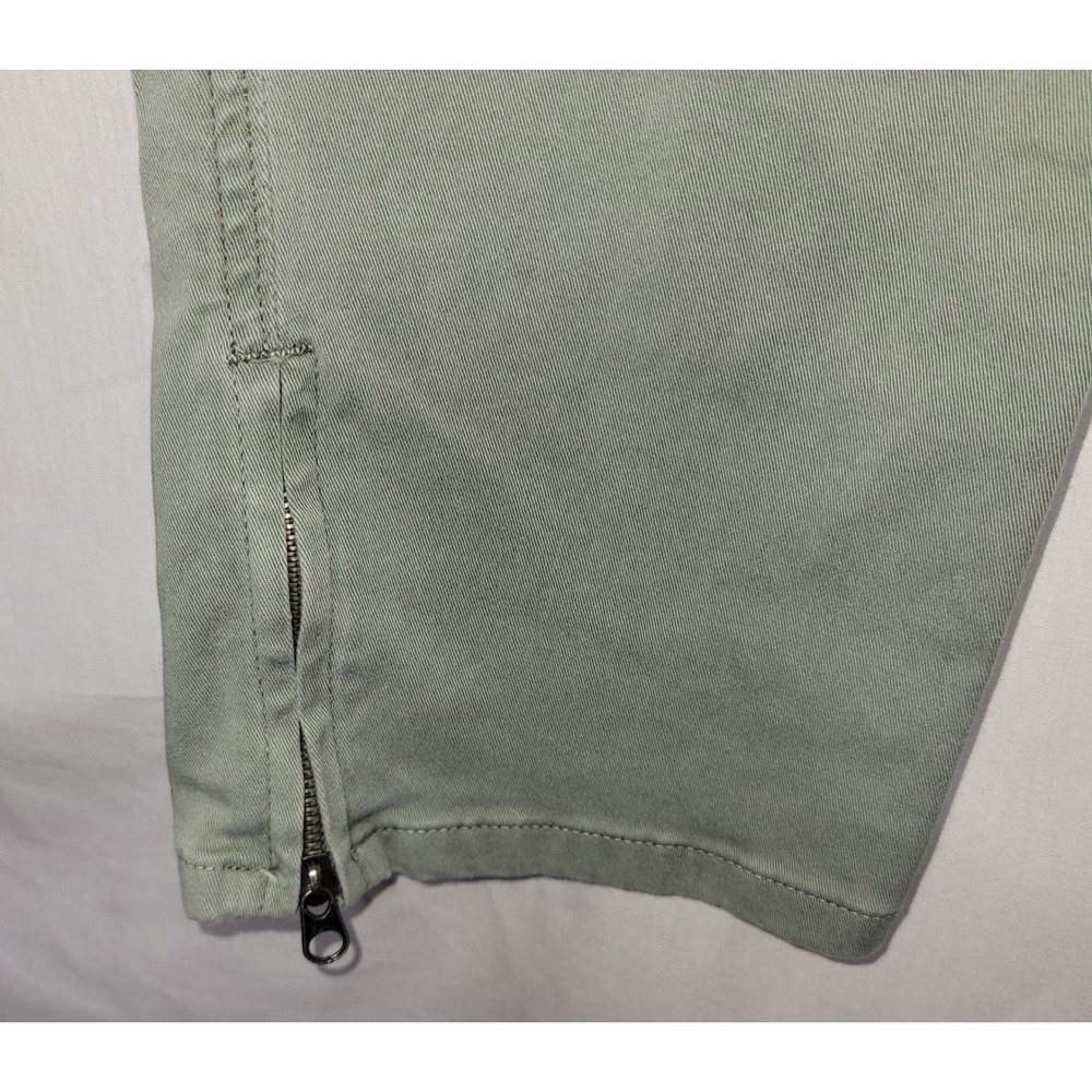 Sanctuary for Anthropologie Sage Green Skinny Moto Pants w/Ankle Zip - Picture 5 of 7